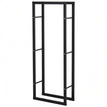 HOMCOM Firewood Racks - Black - View 2