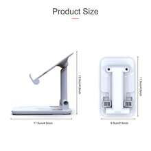 Mobile Phone Bracket Foldable Desktop Mobile Phone Bracket Multi-Functional Slouchy Tablet Universal Online Class Chasing Drama Network Live Lifting Bracket - White - View 2