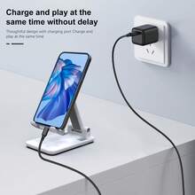 Mobile Phone Bracket Foldable Desktop Mobile Phone Bracket Multi-Functional Slouchy Tablet Universal Online Class Chasing Drama Network Live Lifting Bracket - White - View 4