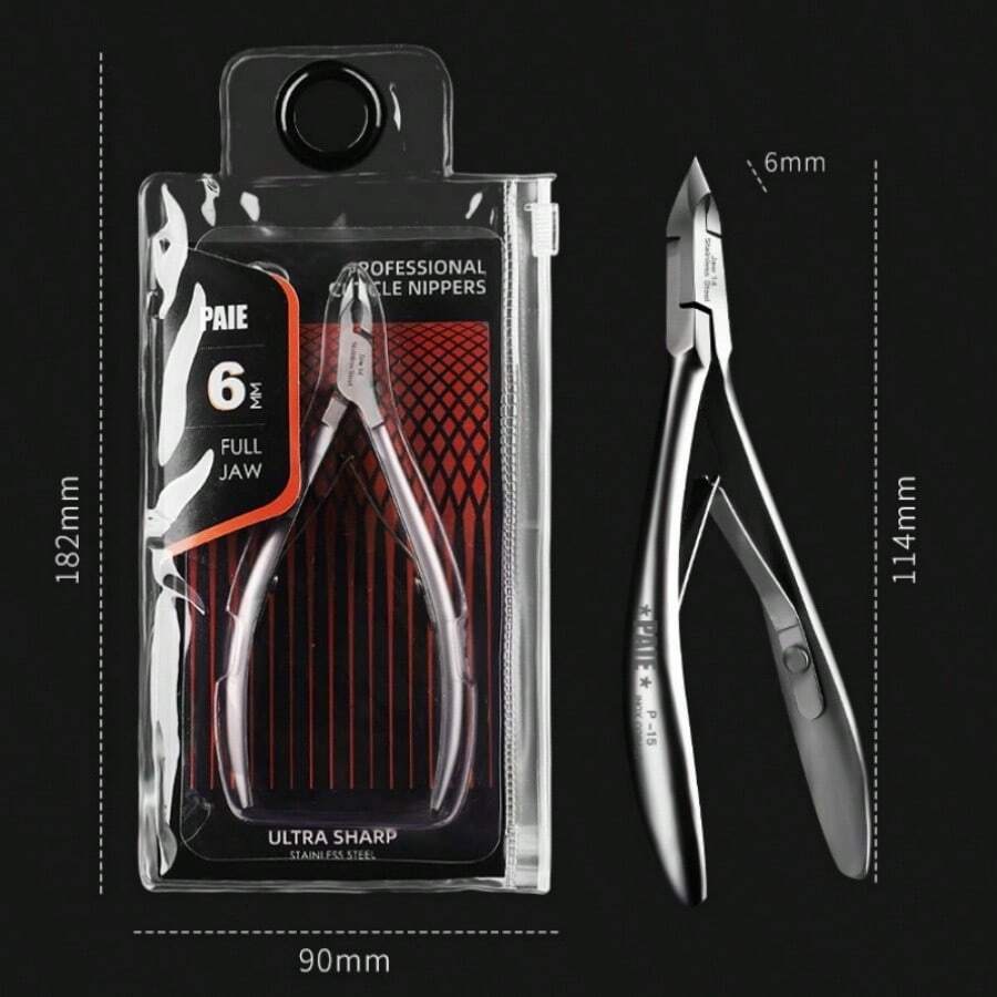 Stainless Steel Cuticle Nipper Nail Clippers Curved Scissors Manicure