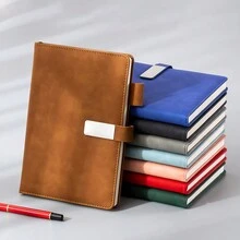 1 Miếng A5 Phong cách Công sở sổ tay Với Từ tính & Kim loại Nút Khóa , Da giả Che phủ - Màu xanh bụi bặm - Xem 3