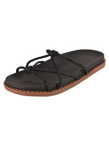 Women Flat Sandals - màu đen - Xem 3