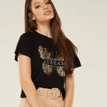 Blusa T-SHIRT estampada BORBOLETA dream