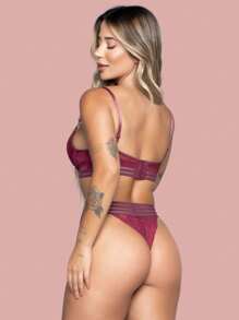 Women Bra & Panty Sets - Màu Đỏ Sâu - Xem 2