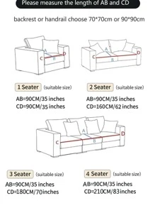 1pc Geometric Pattern Dustproof Sofa Cushion, All-Season Universal  And Non-Slip Stretch Sofa Cover