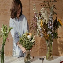 1入組花卉（插花）固定器-鐵絲插花工具,不銹鋼花卉插口蓋,可重複使用的花卉網格排列器,適用於插花瓶植物花卉固定 - 金色 - 查看 2