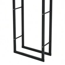 Scaffale Porta Legna Legnaia Verticale Supporto per Legna Portata 100kg Metallo 40 * 25 * 150cm - nero - Visualizzare 7