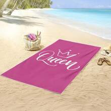 1pc Large Beach Towel, Big Bath Towel, Perfect Gift For Travel And Vacation, Swimming Pool Towel, Camping Necessities, Holiday Souvenir For Adults, Women And Men Summer Travel,Vacation Bathroom Decor Beach Essentials