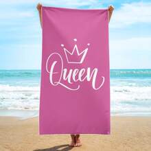 1pc Large Beach Towel, Big Bath Towel, Perfect Gift For Travel And Vacation, Swimming Pool Towel, Camping Necessities, Holiday Souvenir For Adults, Women And Men Summer Travel,Vacation Bathroom Decor Beach Essentials
