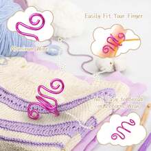 Handmade Crochet Rings,  Adjustable Crochet Tension Ring For Knitting And Crocheting, Crochet Gift For Knitting Lovers - Silver - View 5