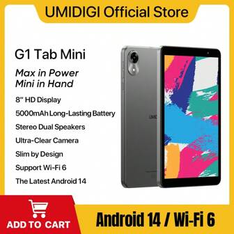 G1 Mini ( 3 + 32GB ) , 8 tum Android 14 Tablett Med Teknologi