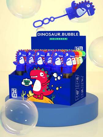 24 paquete de juguetes de varitas de burbujas. Juguetes de verano 2023 Mini soplador de burbujas de dinosaurio. Juguetes para niños Varitas de burbujas 24 piezas/caja. Juguete de burbujas.