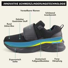 Women Walking Shoes - Black - View 2