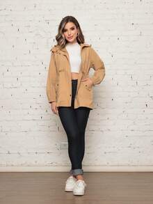 Women Trench Coats - Màu be - Xem 5