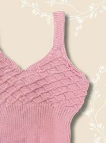 Top croche trico moda feminina promoção blusinha saida praia piscina - Rosê - Visão 2