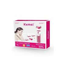 Depilador Elétrico Recarregável 6 em 1 Feminimo Kemei KM-2192 - Rosa chiclete - Visão 2