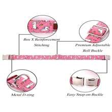 1套新的復活節兔限量版腮紅兔寵物狗,室內外適用的布項圈配有銀色扣和蝴蝶領結的組合 - 粉色 - 查看 4