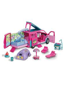 1 套时尚娃娃露营配件梦幻车辆旅行飞行员公主娃娃粉色玩具套装适合 3 岁及以上儿童玩具（彩盒）送给孩子的完美礼物完美的万圣节/感恩节/圣诞节礼物、家居装饰 - 玫紅色 - 查看 3