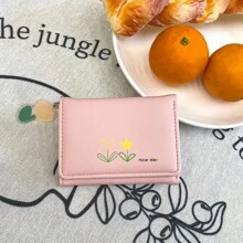 New Arrival Cute Short Wallet For Girls, Students, Ins Style Thin Women Purse And Teenage Girls Heart - Baby Pink - View 6