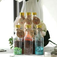 50入組帶蓋50ml迷你婚禮酒瓶,可重複使用的空白塑膠丙烯酸短酒瓶,婚禮派對禮物佳品 - 無色 - 查看 11