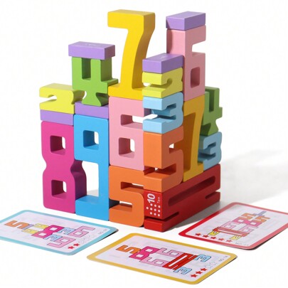 Number Blocks Montessori Large Wooden Blocks, Numbers 1-10, Children's Learning Toys, Preschool Learning Activity Montessori Wooden Blocks, Suitable For Boys And Girls 2 Years And Older