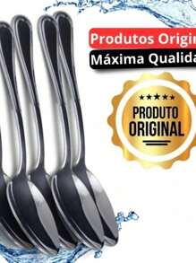 Colheres em Aço Inox Kit 12 Unidades Elegância e Durabilidade para sua Cozinha - Cinza - Visão 9