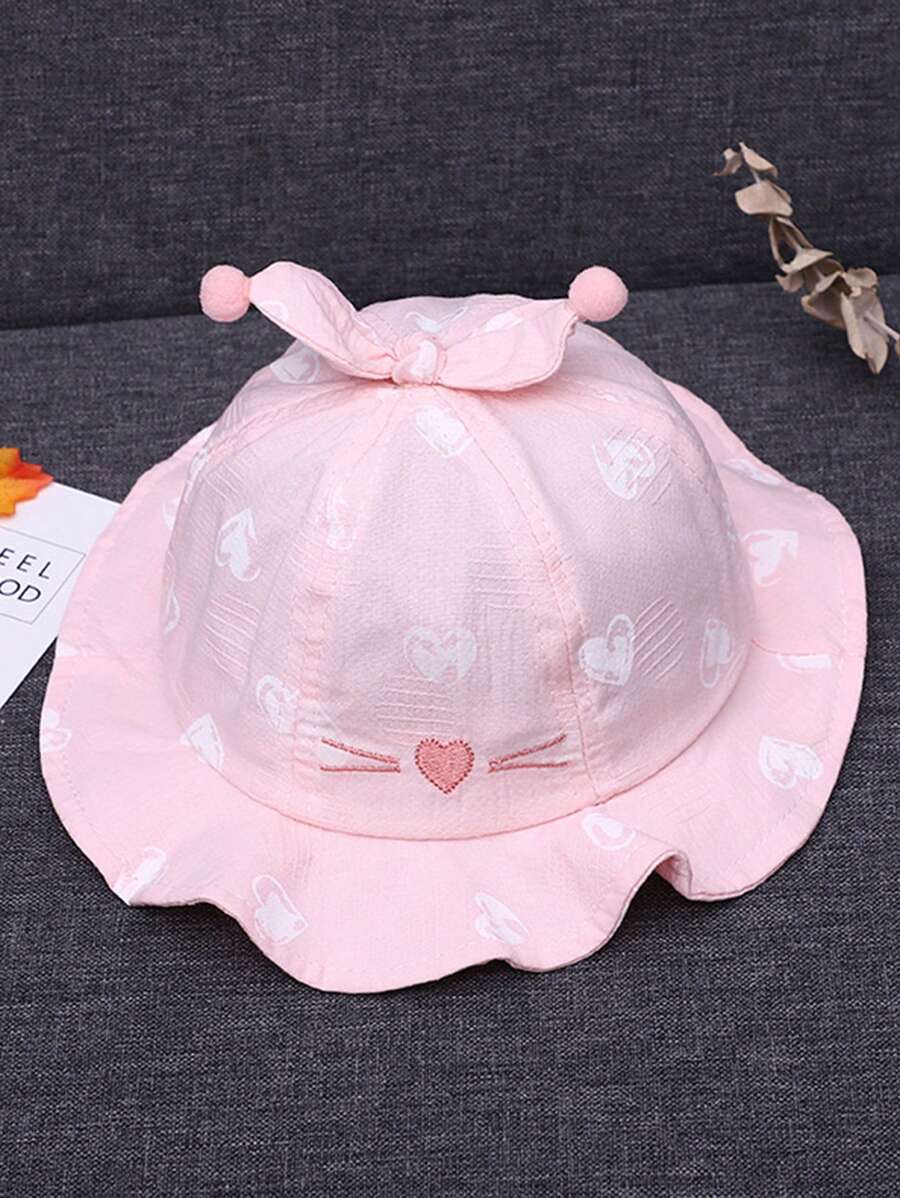 1pc Toddler Bucket Hat - Cute & Versatile Sun Hat For Infants And Young Children, Spring/Summer - Pink - View 1