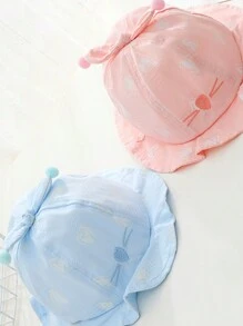 1pc Toddler Bucket Hat - Cute & Versatile Sun Hat For Infants And Young Children, Spring/Summer - Pink - View 4