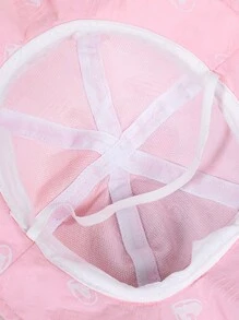 1pc Toddler Bucket Hat - Cute & Versatile Sun Hat For Infants And Young Children, Spring/Summer - Pink - View 3