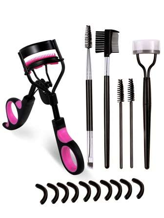 6 In 1 Lash Curler Set Eyelash Curler Eyebrow Brush Kit For Women With Lash Curler, Eyelash Comb Separator, Mascara Brushes, Angled Eyebrow Brush And Comb, 10 Silicone Refills Pads For Lash & Brow,Makeup,Cheap,Room Decor,Vanity,Travel,Bedroom,Makeup Accessories,Eyelash Curler,Cheap,Stocking Stuffers,Makeup,Makeup Tools,Cheap Stuff,Gifts,Gifts For Women,Christmas Gifts