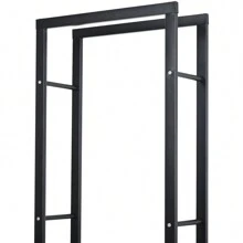 Scaffale Porta Legna Legnaia Verticale Supporto per Legna Portata 100kg Metallo 40 * 25 * 150cm - nero - Visualizzare 8