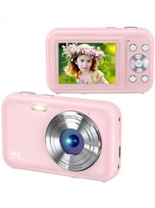 Digital Camera, FHD 1080P Camera 44MP Point And Shoot Digital Cameras Compact Small Camera For Beginners(Pink) - Pink - View 1