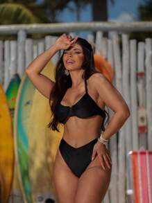 Women Bikini Sets - 黑色 - 查看 1