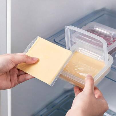 1 Miếng Cheese Hộp trữ , Nhựa Tủ lạnh Thùng đựng hàng , Đồ cắt phô mai , Bơ Thùng đựng hàng