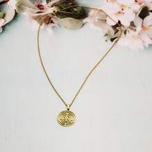 1pc Stainless Steel Gold Plated Energy Pendant Necklace Suitable For Spiritual Practice - Gold - View 3