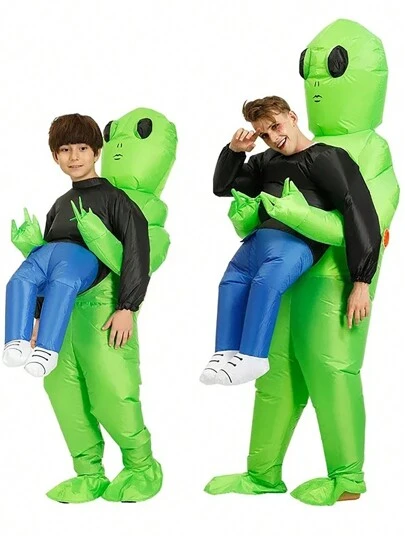1 件 ET 外星人充气服装动漫套装连衣裙吉祥物万圣节派对角色扮演服装万圣节