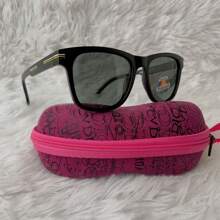 男性太陽眼鏡，夏季休閒戶外防曬，絕佳送禮好物 - 黑色 - 查看 5