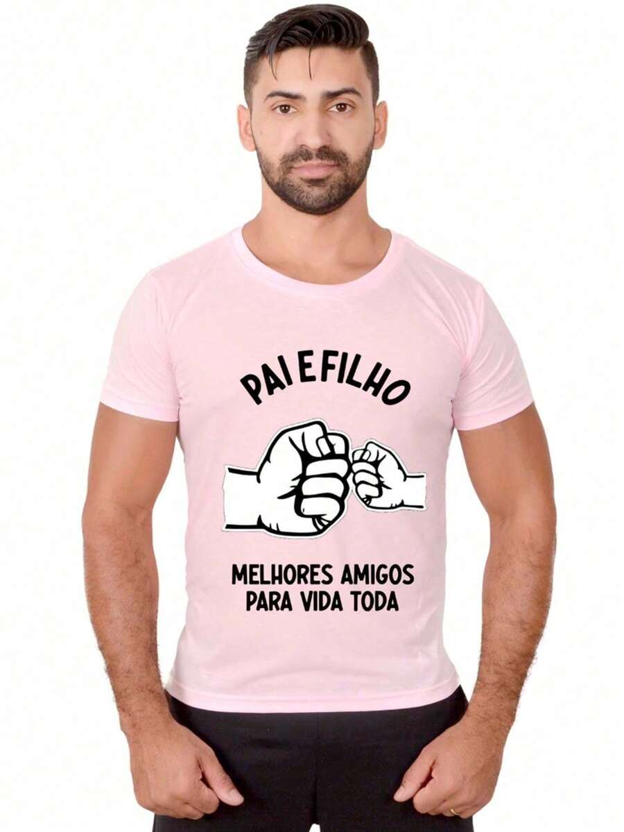 Men T-Shirts - Màu Hồng baby - Xem 1