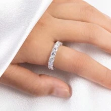 4.0毫米/5.1克拉摩根石簡約日常戒指