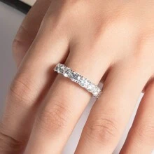 4.0毫米/5.1克拉摩根石簡約日常戒指