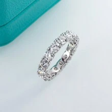 4.0毫米/5.1克拉摩根石簡約日常戒指