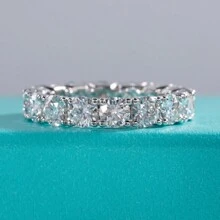 4.0毫米/5.1克拉摩根石簡約日常戒指