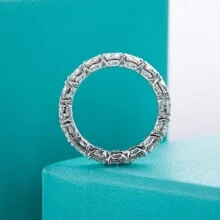 4.0毫米/5.1克拉摩根石簡約日常戒指