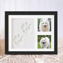 1 Miếng Thú cưng Dấu chân Và In ảnh Đài kỷ niệm Khung trang trí Với Ink Tấm lót - màu đen - Xem 2