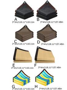 Thickened Shade Cloth Sunblock Mesh Cover Taped Edge With Grommets, Sun Net For Pergola, Plants Greenhouse, Gardens, Patio, Canopy Outdoor Sunshade Net