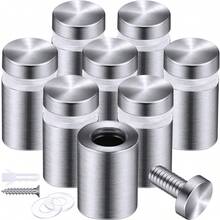 Stainless Steel Wall Standoffs Advertising Screw Glass Sign Standoff Nails Screw For Sign Displays  (19*25mm)4 Pieces - Grey - View 2