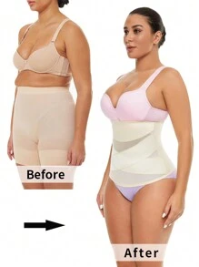 1 Miếng Của phụ nữ Huấn luyện viên vòng eo Thắt lưng Đối với Giảm béo Kiểm soát bụng Và Eo Đúng mẫu - Màu be - Xem 2