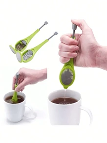 1 pieza Filtro de té de gel de sílice, filtro de té, dispositivo para hacer té - Verde - Ver 7