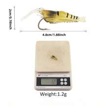 1入組發光柔軟矽膠高碳鋼單掛鉤模擬蝦餌 - 彩色 - 查看 3