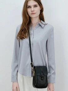 Women's Bag 2022 New Fashion Purse Korean Version Of The Simple Solid Color Long Mini Shoulder Oblique Mobile Phone Bag Women's Oblique Shoulder Bag